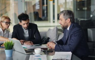 Business partnership meeting