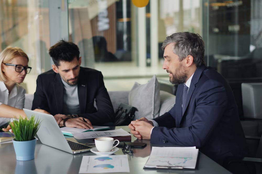 Business partnership meeting