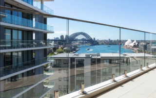 glass balustrades on balcony